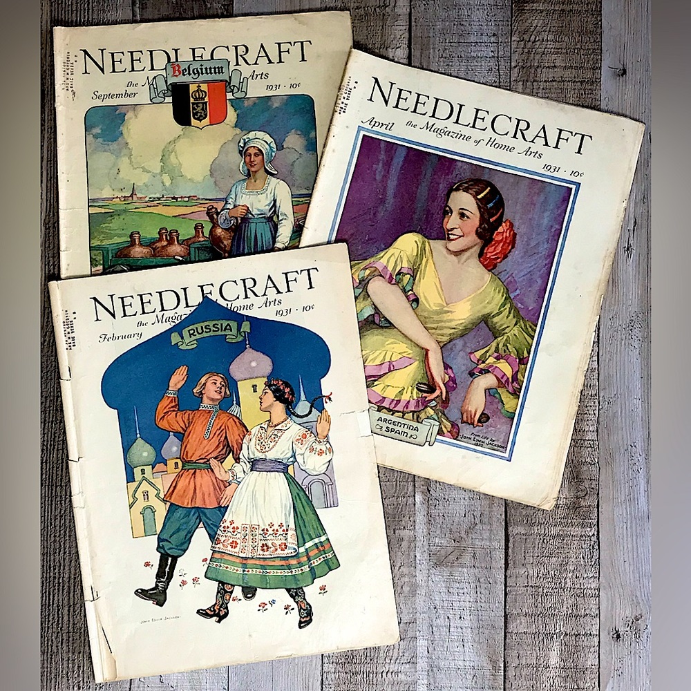 Vintage 1931 magazines: Needlecraft - The Magazine of Home Arts
